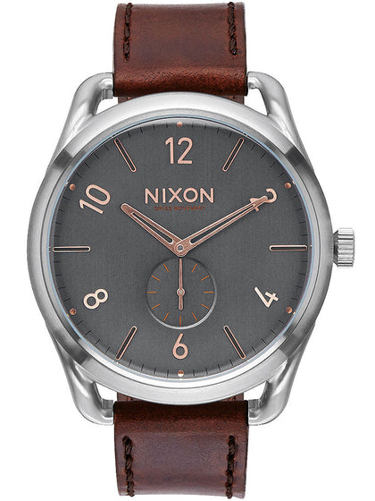 NIXON A465-2064 C45 Leather Gray Rose Gold 45mm 10ATM