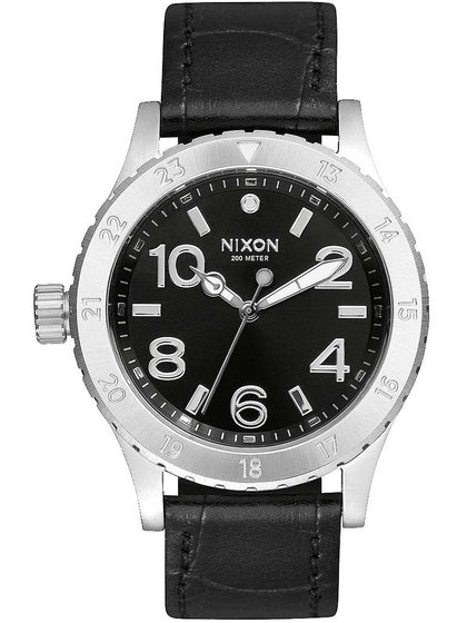 NIXON A467-1886 38-20 Gator Leather Black 38mm 20ATM