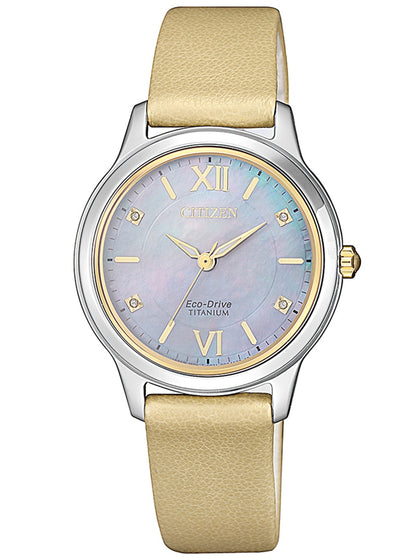 Citizen EM0724-17Y titanium Ladies 30mm 5ATM