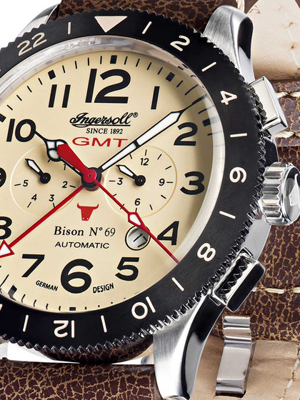 Ingersoll IN3224CR Bison No. 69 GMT Automatic 46mm