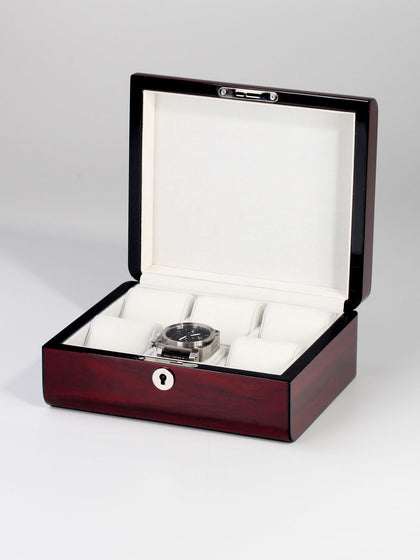 Rothschild watch box RS-2267-6-C for 6 watches cherry