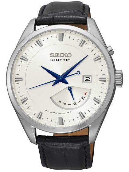 Seiko Kinetic Men SRN071P1 retrograde day display 42mm 100M