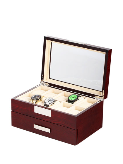 Rothschild watch box RS-2350-20C for 20 watches cherry