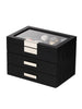 Rothschild watch box RS-2350-30BL for 30 watches black