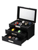 Rothschild watch box RS-2350-30BL for 30 watches black